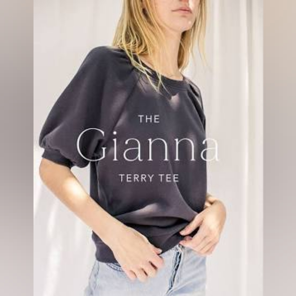 Z Supply Gianna Terry Tee in Charcoal